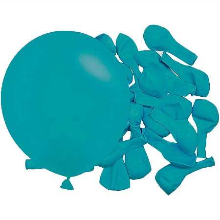 BALAO 9 LISO PARTY AZUL OCEANO C/50