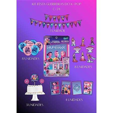 KIT FESTA GUERREIRAS DO K-POP C/24