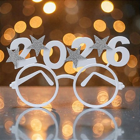 OCULOS UNITARIO ANO NOVO C/PURPURINA PRATA