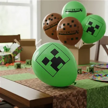 BALAO 9" MINECRAFT C/25 - Festcolor