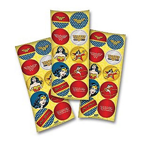 ADESIVO REDONDO MULHER MARAVILHA