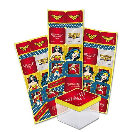 ADESIVO QUADRADO MULHER MARAVILHA