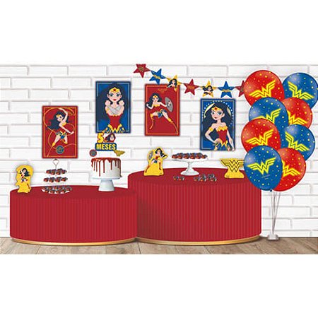 Kit Mesversario Mulher-Maravilha Kids - Festcolor