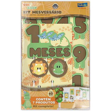 Kit Mesversario Dino Baby