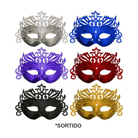 MASCARA CARNAVAL C/GLITTER SORTIDA