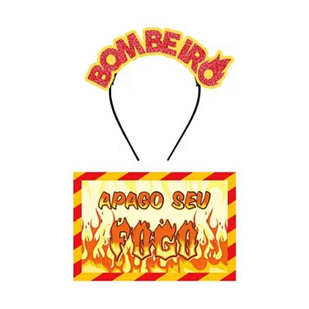 TIARA CARNAVAL C/PLACA BOMBEIRO