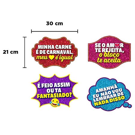 PLACA CARNAVAL FOTOS C/4
