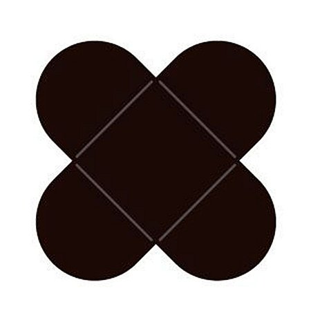 MINI PORTA FORMINHA PETALAS PRETO C/50