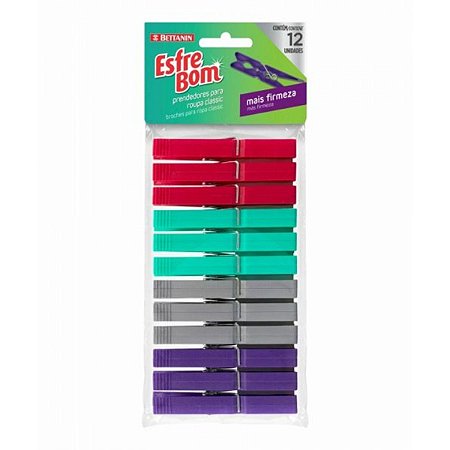 PRENDEDOR ROUPA ESFREBOM CLASSIC C/12