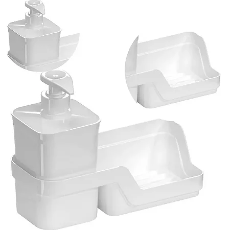 PORTA DETERGENTE ESPONJA BRANCO - NITRON