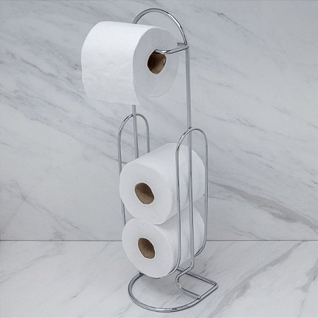 PORTA PAPEL HIGIENICO CROMADO 3 ROLOS