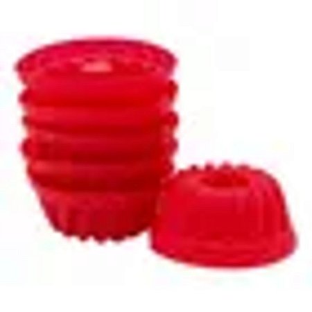 FORMA CUPCAKE PEQUENA VERMELHA SILICONE C/6