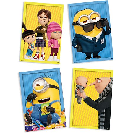 Quadro Decorativo Malvado Favorito 4 Com 4 - Festcolor