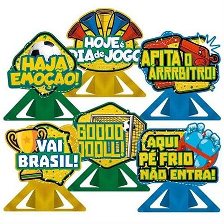 DECORACAO MESA COPA DO MUNDO C/6
