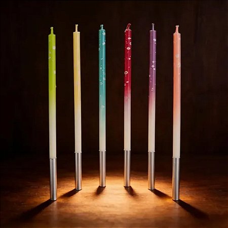VELA PALITO 15CM C/6 DEGRADE