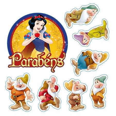 TOPO BOLO BRANCA DE NEVE
