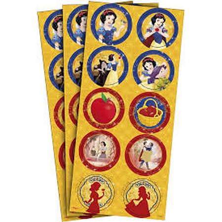ADESIVO REDONDO BRANCA NEVE CLASSICA C/30