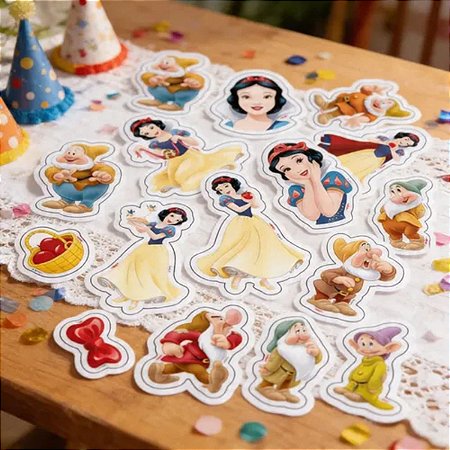 ADESIVO DECORATIVO BRANCA DE NEVE CLASSICA C/15