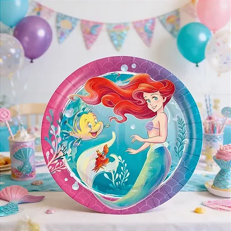 PRATO 18CM ARIEL DISNEY C/8 - REGINA