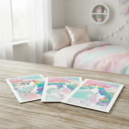 QUADRO DECORATIVO UNICORNIO NEW C/4 - FESTCOLOR