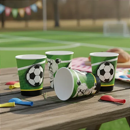 COPO PAPEL 200ML FUTEBOL C/8 - FESTCOLOR
