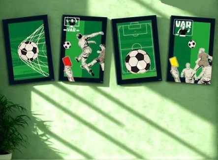 QUADRO DECORATIVO FUTEBOL C/4 - FESTCOLOR