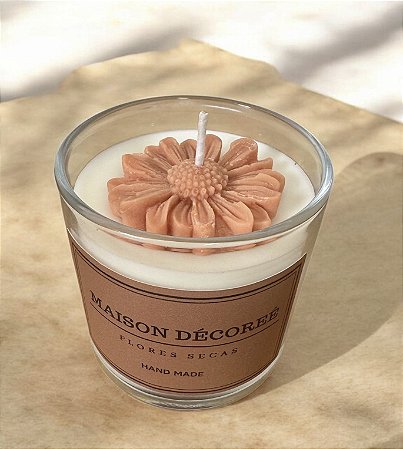 Vela Aromática com Flor