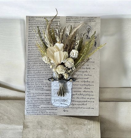 Quadro Gratidão com Flores