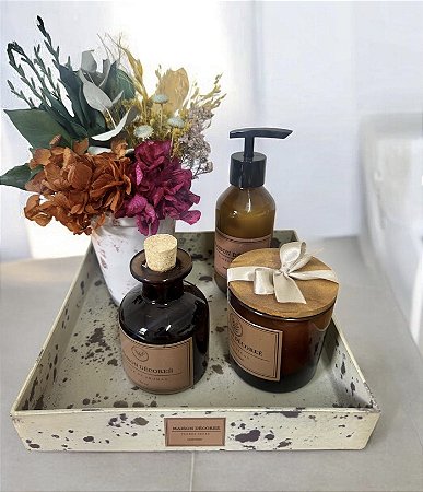 Kit Lavabo com Flores