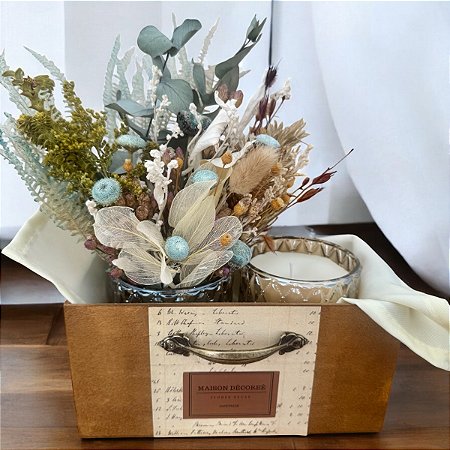 Caixa Presente Flor e Vela