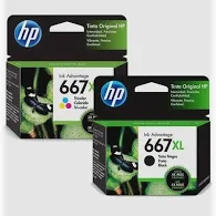 Kit De Cartuchos Originais Hp 667 Xl Black + Color – Alto Rendimento