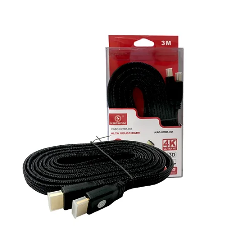 Cabo HDMI 3 metros 4K Kapbom KAP-HDMI-3M