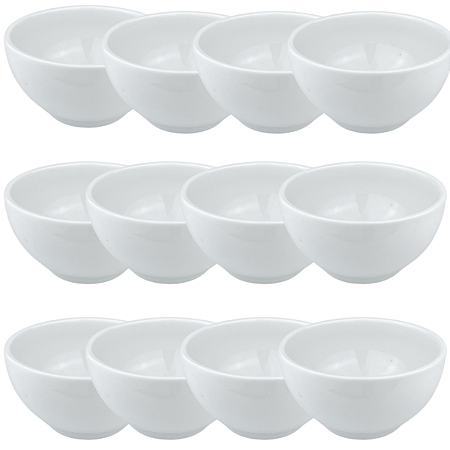 Kit 12 Tigelas Açai Cumbuca em porcelana 500ml