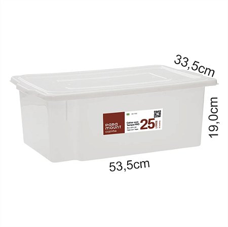 Caixa Plastica Organizadora Branca 25L  PARAMOUNT