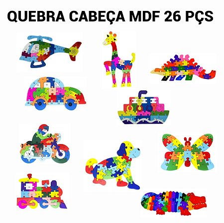 Quebra Cabeça 26 Peças em MDF +3 Anos - TOYMIX