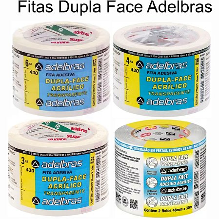 Fita Adesiva Dupla Face - ADELBRAS