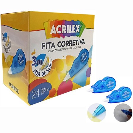 Corretivo em Fita 5mmx6m c/ 12 - ACRILEX