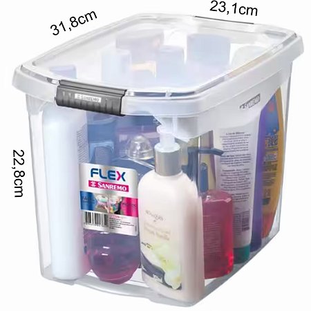 Caixa Plastica Organizadora Transp 11L - SANREMO SR911