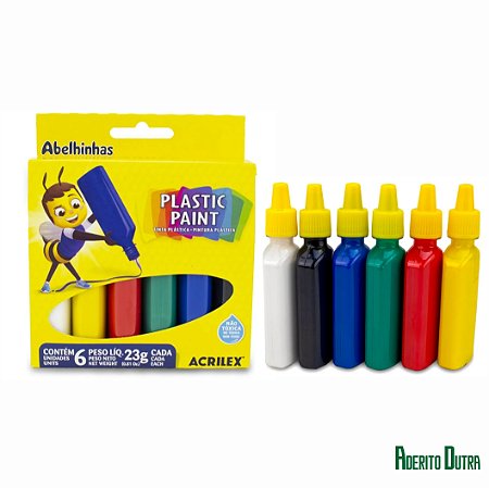 Tinta Plastica 6 Cores / 20ml/23g Cada - ACRILEX