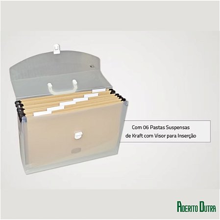 Maleta Para Pastas Suspensas c/ 6 Pastas Kraft - ACP 2054