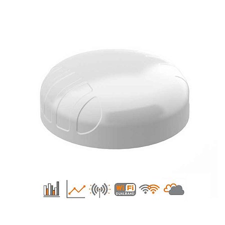 PUCK-12 Antena 2 en 1 Omnidireccional, Blanco, 2x2 MIMO, 2x WiFi doble banda