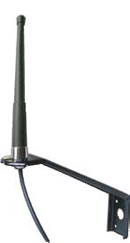 Antena VHF C-20308, goma, 25cm, con soporte.