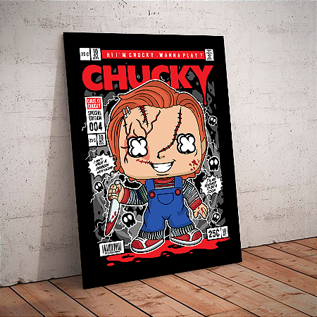 Quadro decorativo - Funko Chucky Vamos brincar?