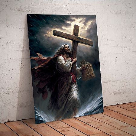 Quadro decorativo - Jesus carregando a cruz