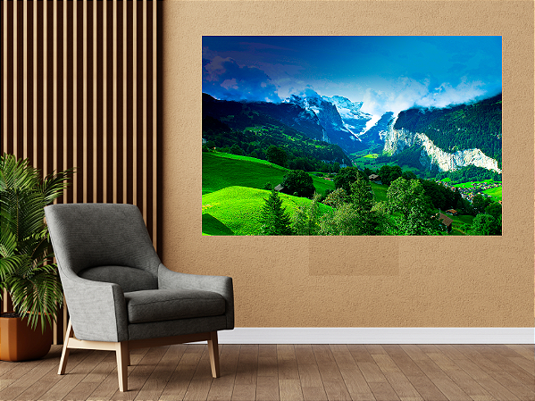 Quadro decorativo - Vista panorâmica das montanhas
