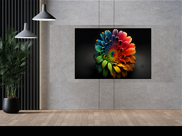 Quadro decorativo - Flor do arco-íris