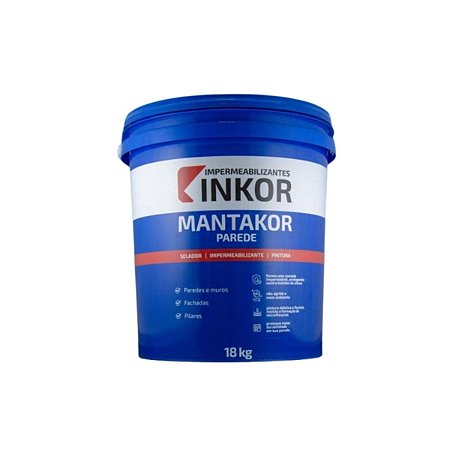 IMPERMEABILIZANTE MANTAKOR PAREDE BRANCA 18KG| INKOR