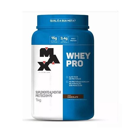 Whey Pro proteína - Max Titanium sabor chocolate - 1kg