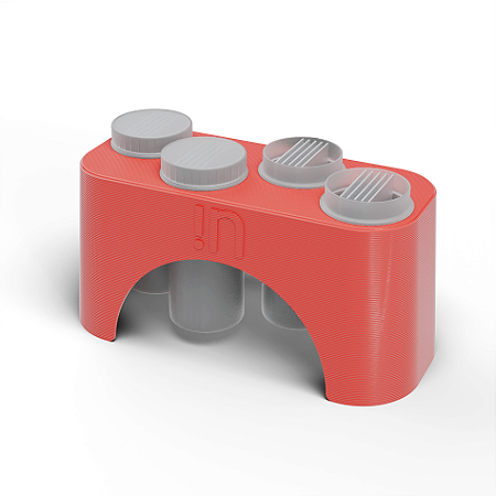 Suporte para 4 Tubos Porta Lâminas de Microscópio - STPLM4