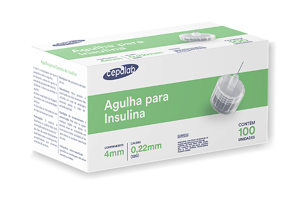 Agulha Para Caneta De Insulina 4mm C/100 un Cepalab